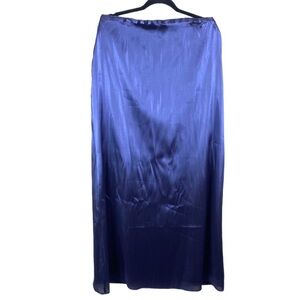 Vintage JR Nites by Caliendo Sz 16 Purple “Peri” Satin Formal Maxi Skirt NEW.